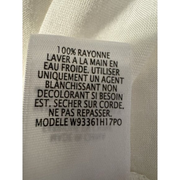 Guess LA Tank Top L Large White Black Silver Trim Ruffle Racerback NEW NWT - Picture 13 of 13